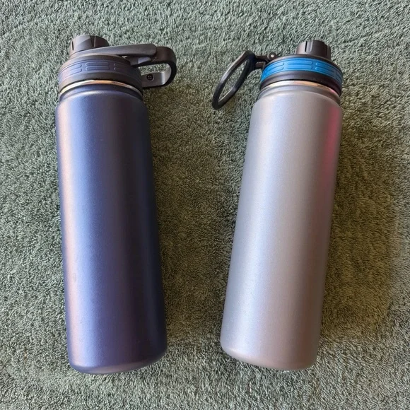 ThermoFlask Insulated Water Bottles - Blue and Gray 24 oz Set of 2 - Picture 2 of 4